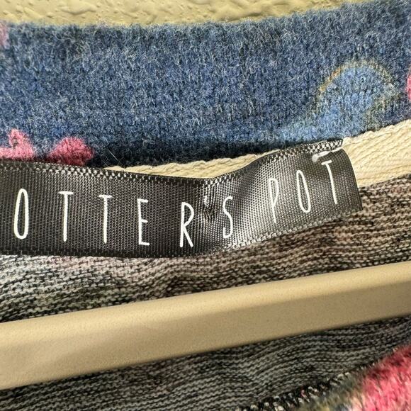 Potter's Pot Floral Sweater Dress Large - Picture 4 of 5